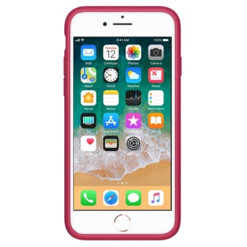 Apple iPhone 8 Kılıf İnce Soft Mat Renkli Esnek Silikon Kapak - Kırmızı