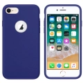 Apple iPhone 8 Kılıf İnce Soft Mat Renkli Esnek Silikon Kapak - Lacivert
