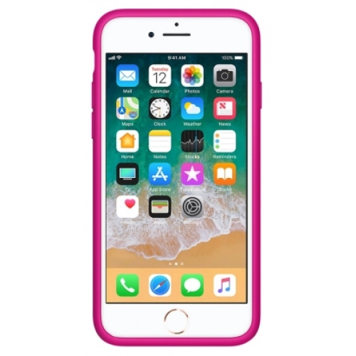 Apple iPhone 8 Kılıf İnce Soft Mat Renkli Esnek Silikon Kapak - Pembe