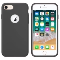 Apple iPhone 8 Kılıf İnce Soft Mat Renkli Esnek Silikon Kapak - Siyah