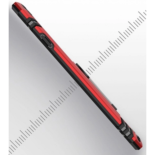 Apple iPhone 8 Kılıf Silikon Zırhlı Standlı Yüzüklü Mıknatıslı Tank Kapak - Gri