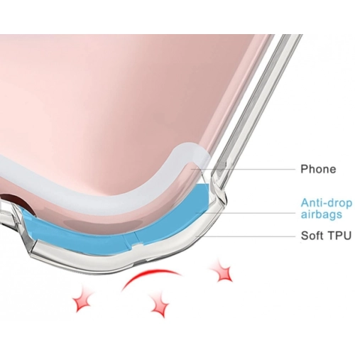 Apple iPhone 8 Plus Kılıf Silikon Köşe Korumalı Airbag Darbe Emici Kapak - Şeffaf