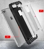 Apple iPhone 8 Plus Kılıf Zırhlı Tank Crash Silikon Kapak - Gümüş