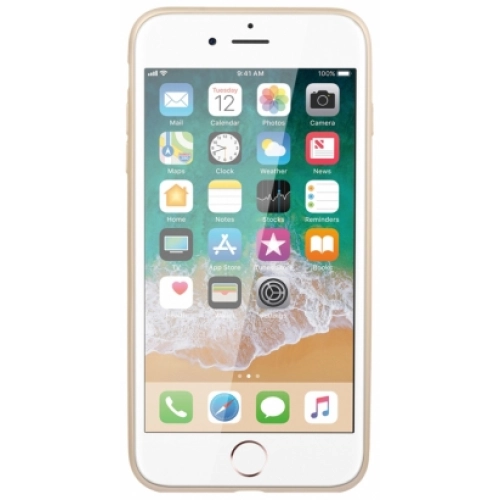 Apple iPhone 8 Plus Kılıf İnce Soft Mat Renkli Esnek Silikon Kapak - Gold