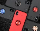 Apple iPhone X Kılıf Auto Focus Serisi Soft Premium Standlı Yüzüklü Kapak - Kırmızı