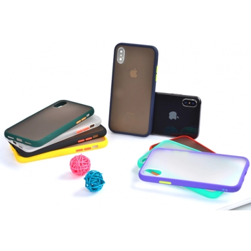 Apple iPhone X Kılıf Exlusive Arkası Mat Tam Koruma Darbe Emici - Beyaz