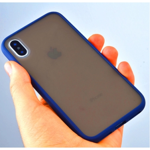 Apple iPhone X Kılıf Exlusive Arkası Mat Tam Koruma Darbe Emici - Beyaz