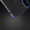 Apple iPhone X Kılıf Renkli Köşeli Lazer Şeffaf Esnek Silikon - Gri