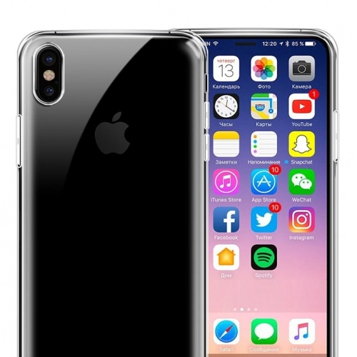 Apple iPhone X Kılıf Ultra İnce Kaliteli Esnek Silikon 0.2mm - Şeffaf