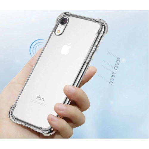 Apple iPhone Xr Kılıf Silikon Köşe Korumalı Airbag Darbe Emici Kapak - Şeffaf