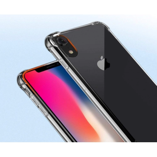 Apple iPhone Xr Kılıf Silikon Köşe Korumalı Airbag Darbe Emici Kapak - Şeffaf