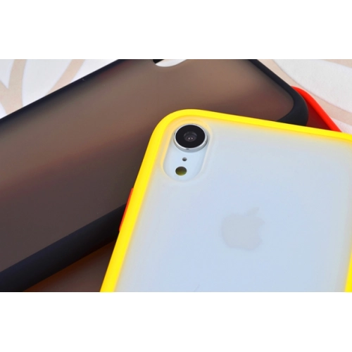 Apple iPhone Xr Kılıf Exlusive Arkası Mat Tam Koruma Darbe Emici - Lacivert