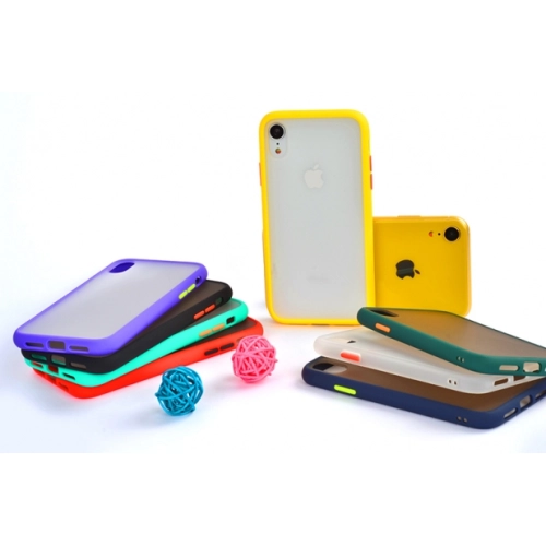 Apple iPhone Xr Kılıf Exlusive Arkası Mat Tam Koruma Darbe Emici - Siyah