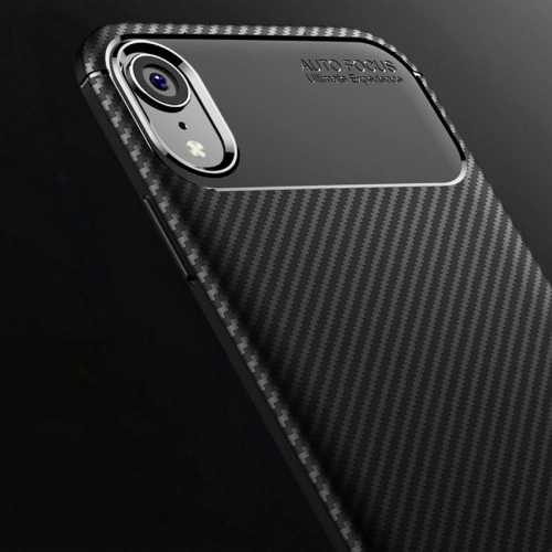 Apple iPhone Xr Kılıf Silikon Parmak İzi Bırakmayan Karbon Soft Negro Kapak - Lacivert