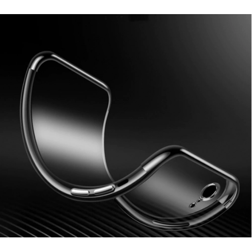 Apple iPhone Xr Kılıf Renkli Köşeli Lazer Şeffaf Esnek Silikon - Gri