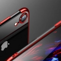 Apple iPhone Xr Kılıf Renkli Köşeli Lazer Şeffaf Esnek Silikon - Gri