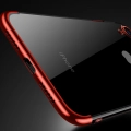 Apple iPhone Xr Kılıf Renkli Köşeli Lazer Şeffaf Esnek Silikon - Gri