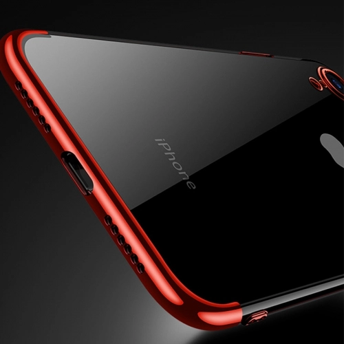 Apple iPhone Xr Kılıf Renkli Köşeli Lazer Şeffaf Esnek Silikon - Gri