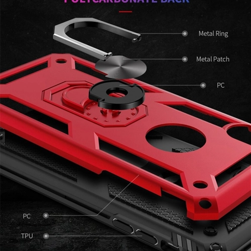 Apple iPhone Xr Kılıf Silikon Zırhlı Standlı Yüzüklü Mıknatıslı Tank Kapak - Gri