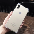 Apple iPhone Xs Kılıf Silikon Köşe Korumalı Airbag Darbe Emici Kapak - Şeffaf