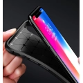 Apple iPhone Xs Kılıf Silikon Parmak İzi Bırakmayan Karbon Soft Negro Kapak - Lacivert