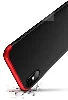 Apple iPhone Xs Max Kılıf 3 Parçalı 360 Tam Korumalı Rubber AYS Kapak  - Kırmızı