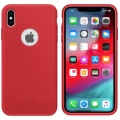 Apple iPhone Xs Max Kılıf İnce Soft Mat Renkli Esnek Silikon Kapak - Kırmızı
