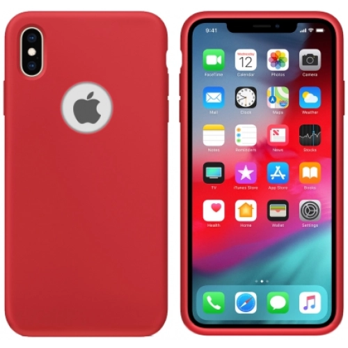 Apple iPhone Xs Max Kılıf İnce Soft Mat Renkli Esnek Silikon Kapak - Kırmızı