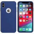 Apple iPhone Xs Max Kılıf İnce Soft Mat Renkli Esnek Silikon Kapak - Lacivert