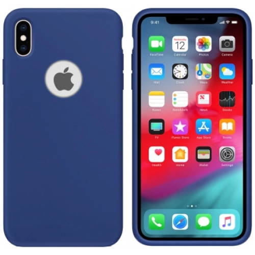 Apple iPhone Xs Max Kılıf İnce Soft Mat Renkli Esnek Silikon Kapak - Lacivert