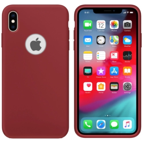 Apple iPhone Xs Max Kılıf İnce Soft Mat Renkli Esnek Silikon Kapak - Mürdüm