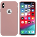 Apple iPhone Xs Max Kılıf İnce Soft Mat Renkli Esnek Silikon Kapak - Rose Gold