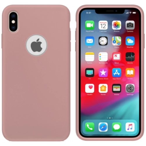 Apple iPhone Xs Max Kılıf İnce Soft Mat Renkli Esnek Silikon Kapak - Rose Gold