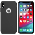 Apple iPhone Xs Max Kılıf İnce Soft Mat Renkli Esnek Silikon Kapak - Siyah