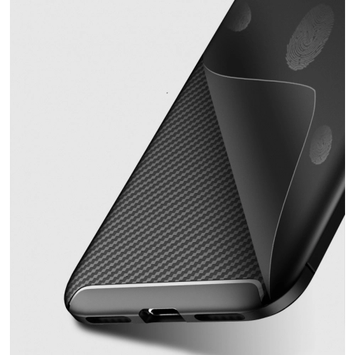 Apple iPhone Xs Max Kılıf Silikon Parmak İzi Bırakmayan Karbon Soft Negro Kapak - Lacivert