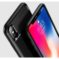 Apple iPhone Xs Max Kılıf Silikon Parmak İzi Bırakmayan Karbon Soft Negro Kapak - Siyah