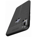 Asus Zenfone 5Z ZS620KL Kılıf Deri Görünümlü Lüks Parmak İzi Bırakmaz Niss Silikon Kapak - Siyah