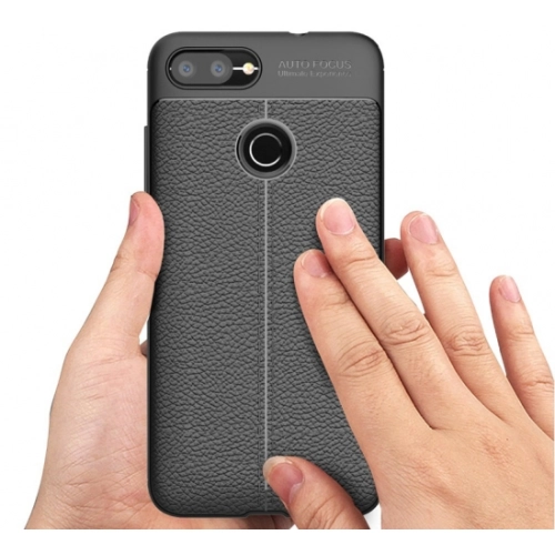 Asus Zenfone Max Plus (M1) ZB570TL Kılıf Deri Görünümlü Lüks Parmak İzi Bırakmaz Niss Silikon Kapak - Gri