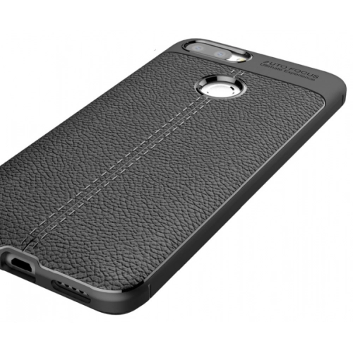 Asus Zenfone Max Plus (M1) ZB570TL Kılıf Deri Görünümlü Lüks Parmak İzi Bırakmaz Niss Silikon Kapak - Gri