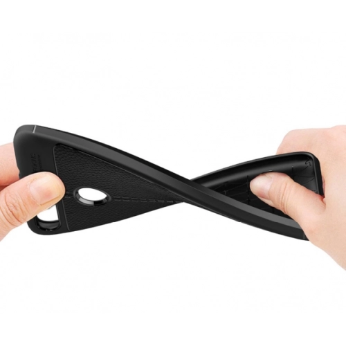 Asus Zenfone Max Plus (M1) ZB570TL Kılıf Deri Görünümlü Lüks Parmak İzi Bırakmaz Niss Silikon Kapak - Gri