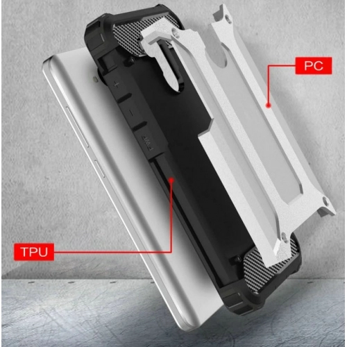 General Mobile GM 8 Kılıf Zırhlı Tank Crash Silikon Kapak - Kırmızı