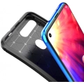 Honor 20 Lite Kılıf Silikon Parmak İzi Bırakmayan Karbon Soft Negro Kapak - Lacivert