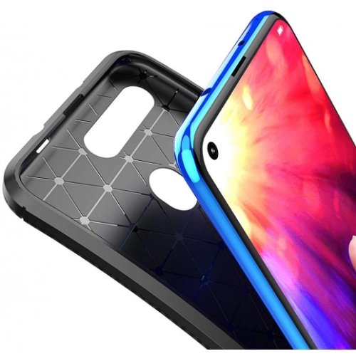 Honor 20 Lite Kılıf Silikon Parmak İzi Bırakmayan Karbon Soft Negro Kapak - Siyah