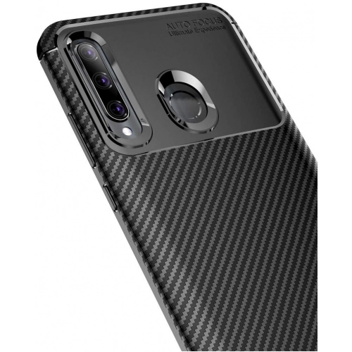 Honor 20 Lite Kılıf Silikon Parmak İzi Bırakmayan Karbon Soft Negro Kapak - Lacivert