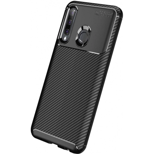 Honor 20 Lite Kılıf Silikon Parmak İzi Bırakmayan Karbon Soft Negro Kapak - Lacivert