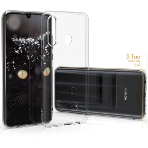 Honor 20 Lite Kılıf Kamera Korumalı Esnek Silikon Kapak - Şeffaf