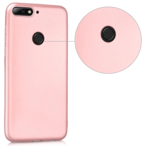 Honor 7X Kılıf İnce Soft Mat Renkli Esnek Silikon Kapak - Gold