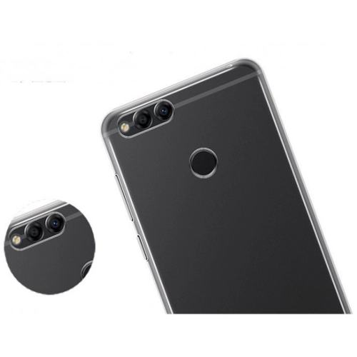 Honor 7X Kılıf Ultra İnce Kaliteli Esnek Silikon 0.2mm - Şeffaf