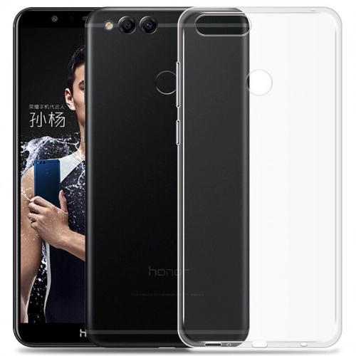 Honor 7X Kılıf Ultra İnce Kaliteli Esnek Silikon 0.2mm - Şeffaf