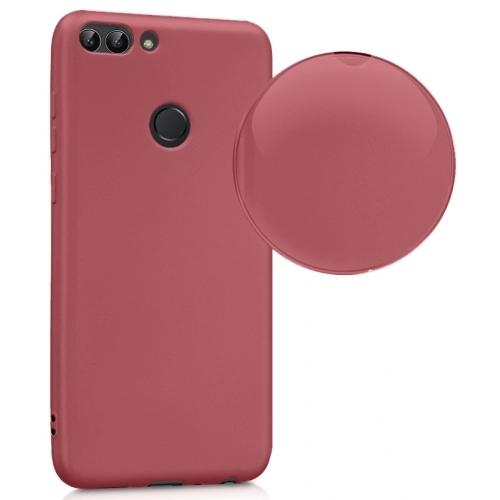 Honor 9 Lite Kılıf İnce Soft Mat Renkli Esnek Silikon Kapak - Mürdüm